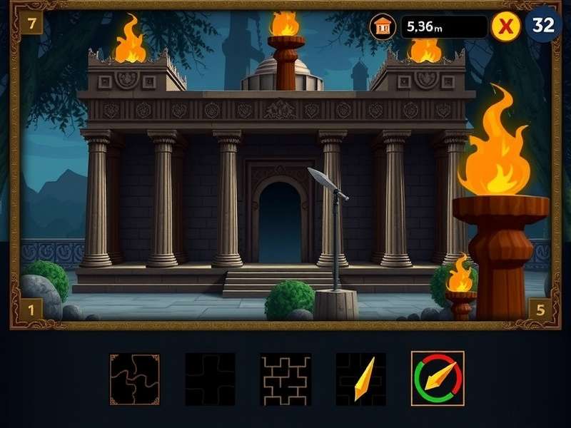 Temple Escape Challenge Game Screenshot